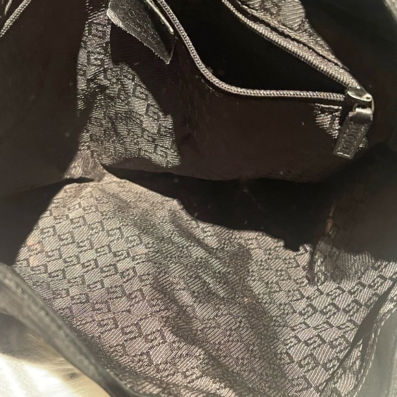 🔥Authentic Gucci Black on black shoulder bag suede and leather 001 4052 - Picture 16 of 16